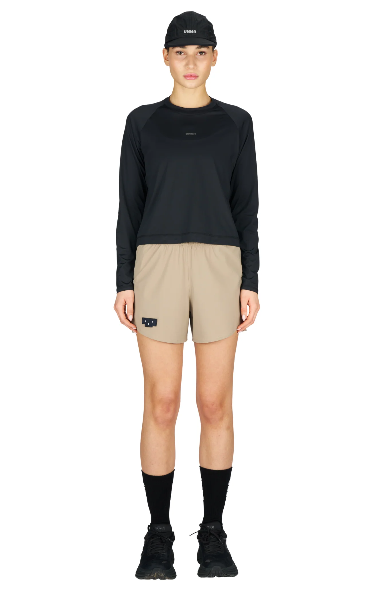 UNNA Women's Shiny Long Sleeve - Black