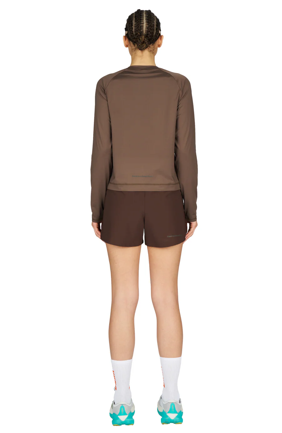 UNNA Women's Shiny Long Sleeve - Wren Brown