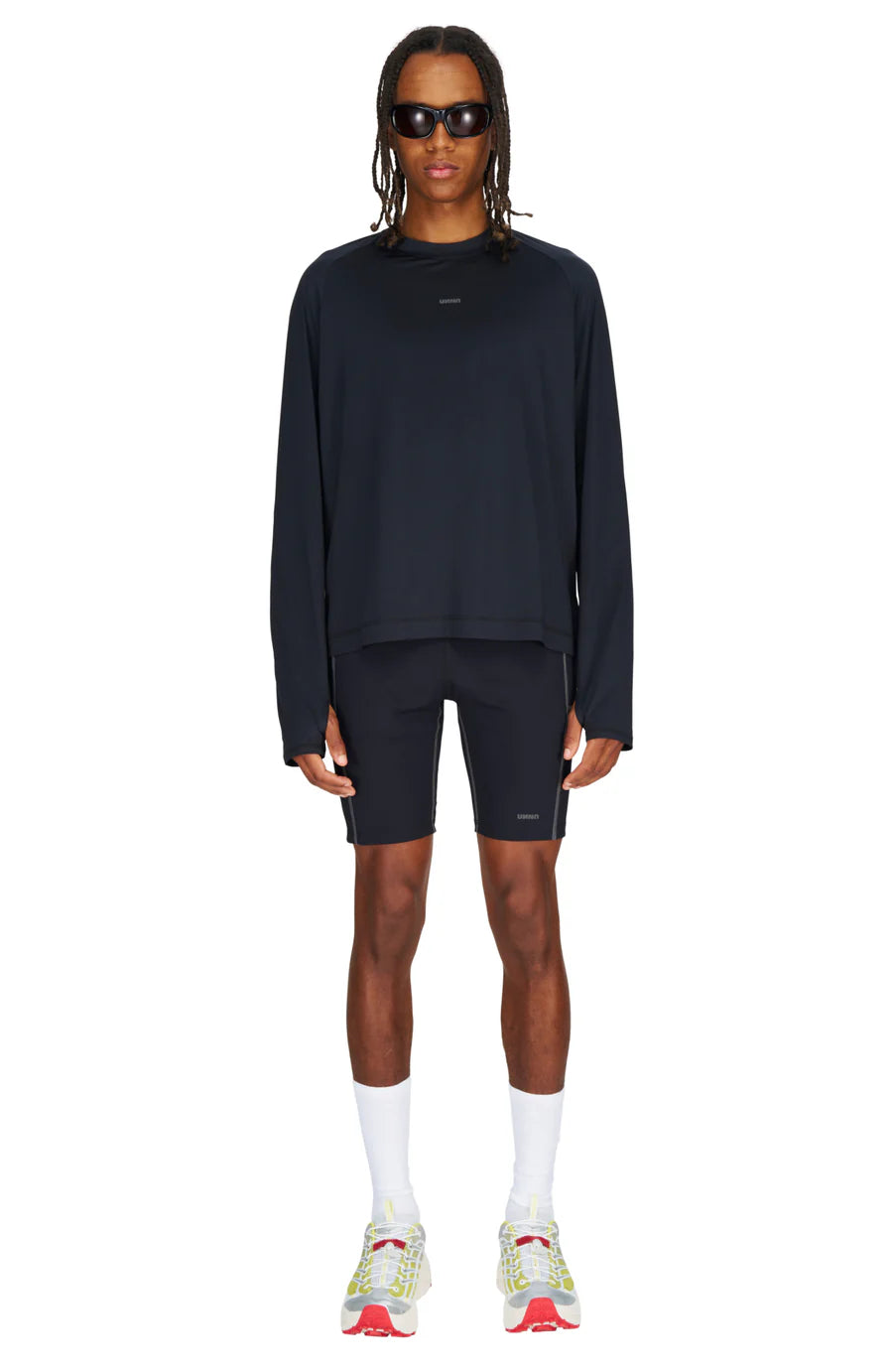 UNNA Men's LS Shiny Tee - Black