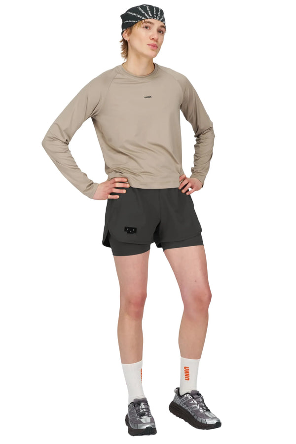 UNNA Women's Shiny Long Sleeve - Warm Sand