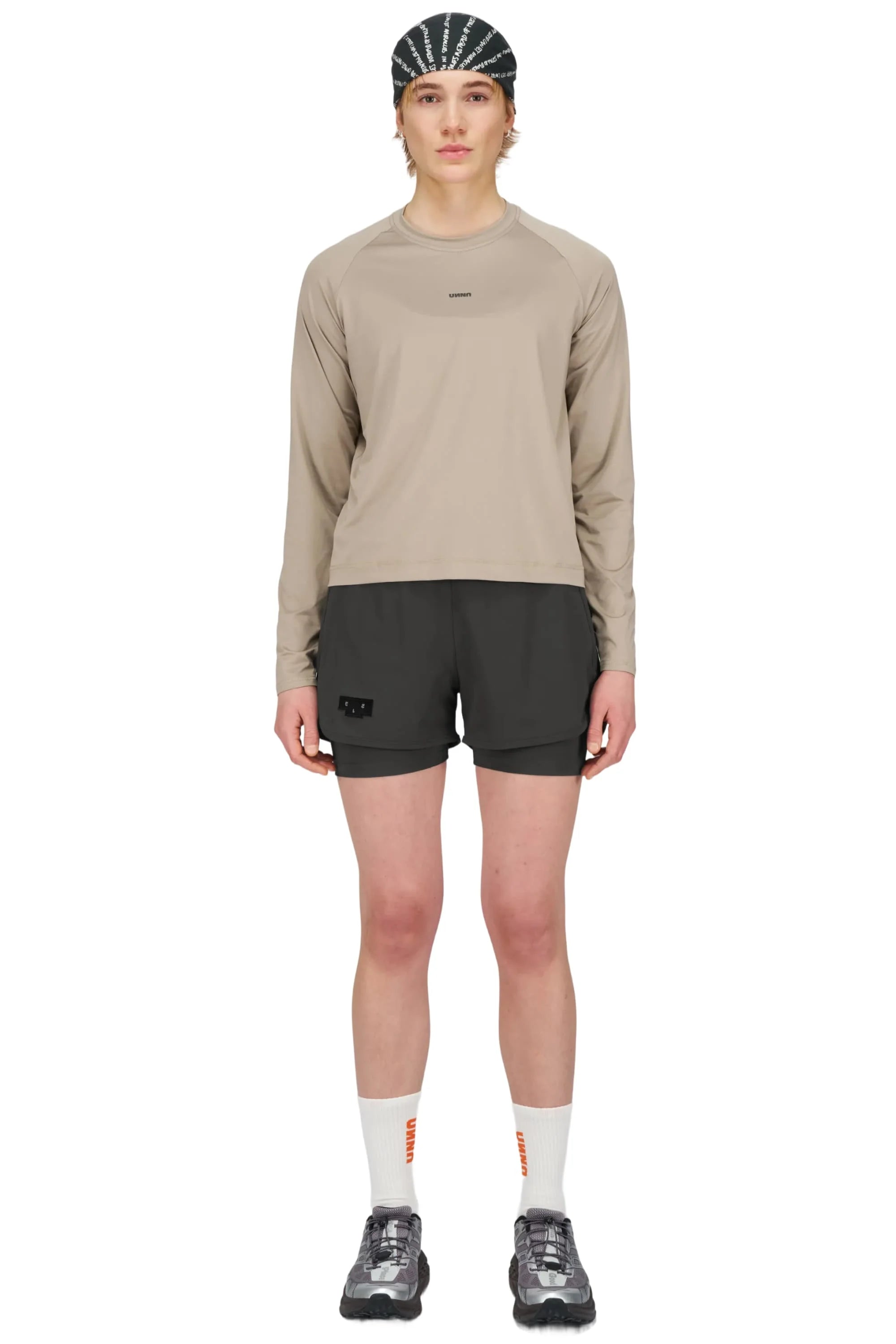 UNNA Women's Shiny Long Sleeve - Warm Sand