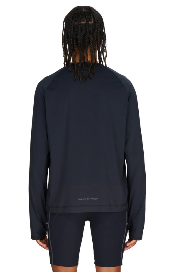 UNNA Men's LS Shiny Tee - Black