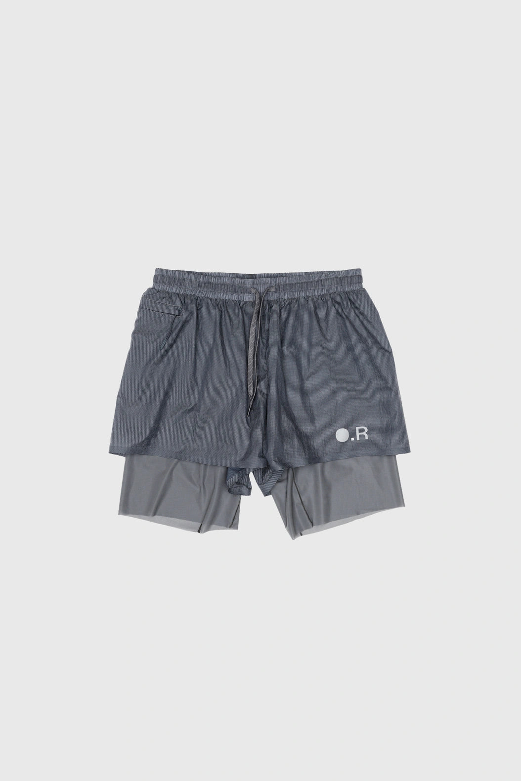 Optimistic Runners Side Pocket Shorts Striped-blue