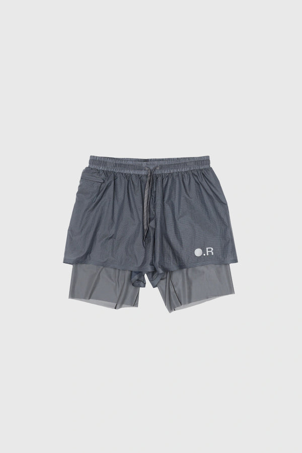 Optimistic Runners Side Pocket Shorts Striped-blue