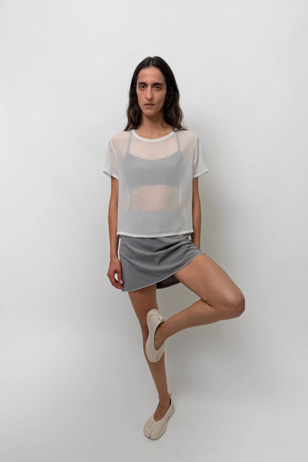Optimistic Runners Silk T-Shirt - Ice Blue