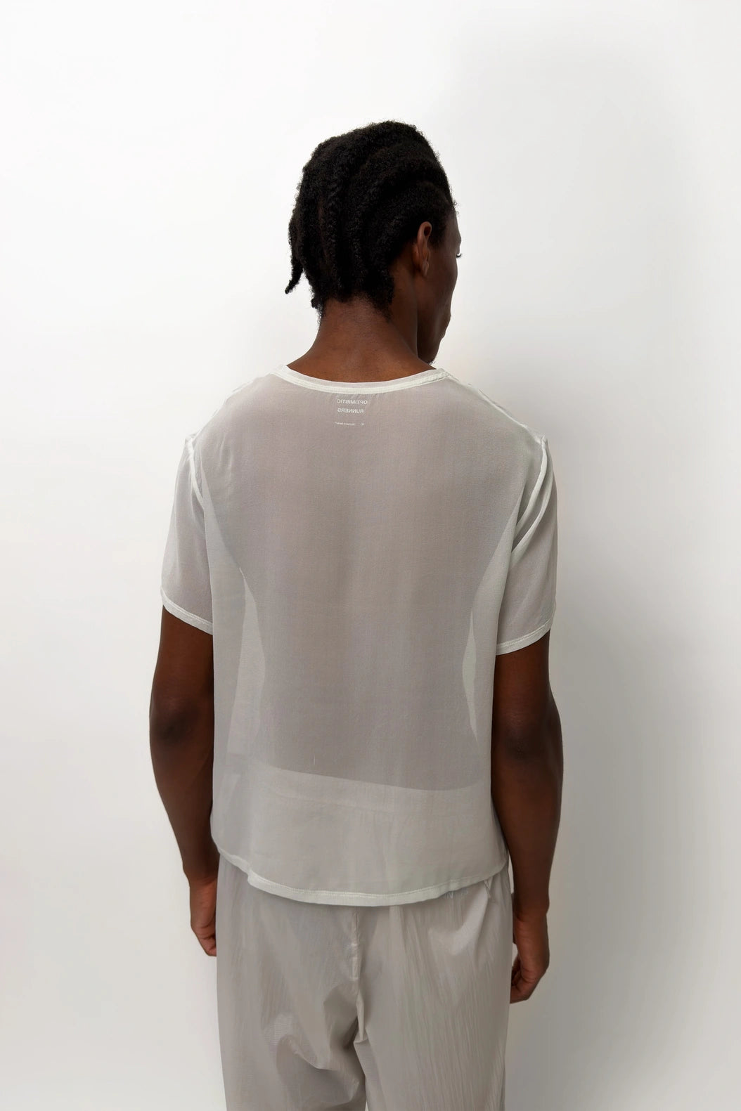 Optimistic Runners Silk T-Shirt - Ice Blue
