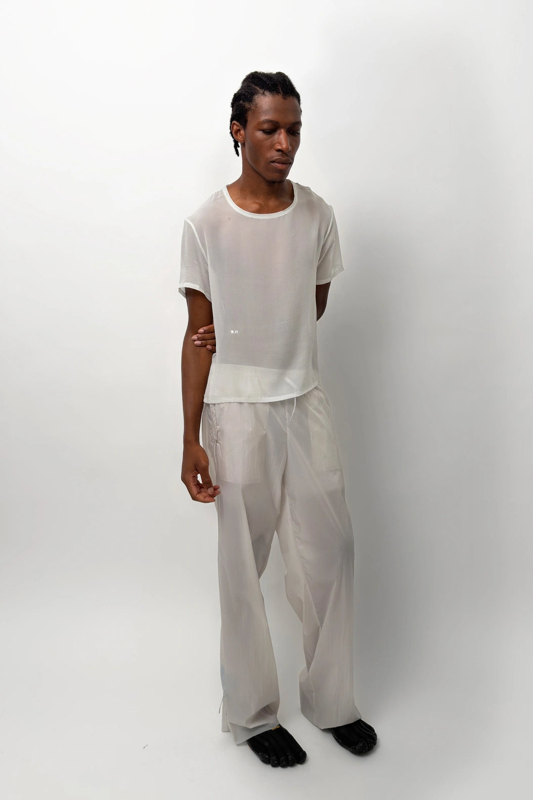 Optimistic Runners Silk T-Shirt - Ice Blue