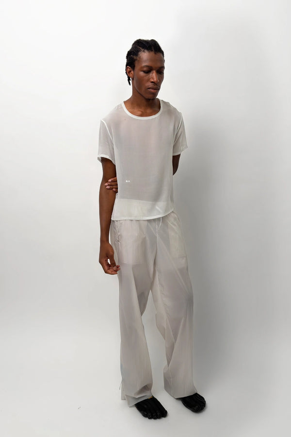 Optimistic Runners Silk T-Shirt - Ice Blue
