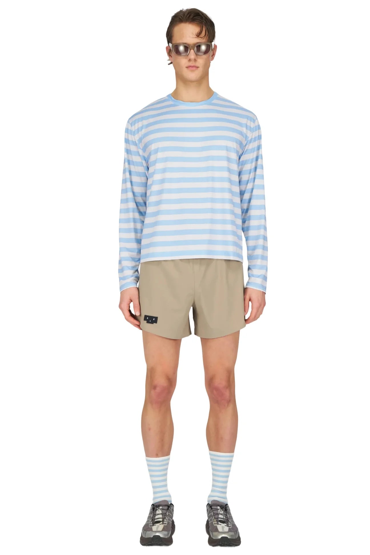 UNNA Striped LS Tee - Baby Blue