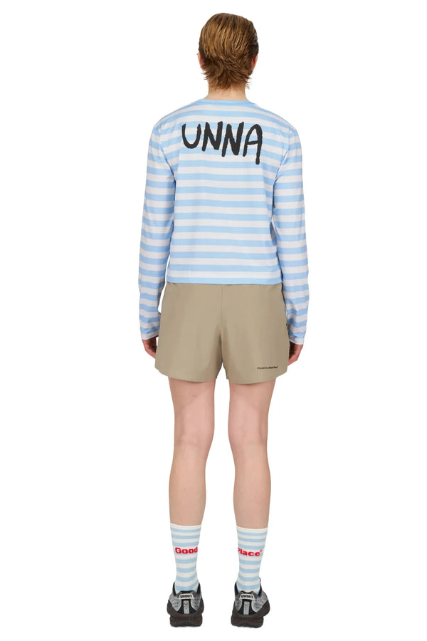 UNNA W Striped LS Tee - Baby Blue
