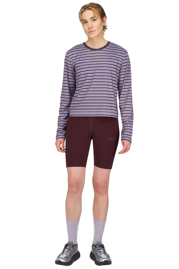 UNNA Striped W LS Tee - Grape