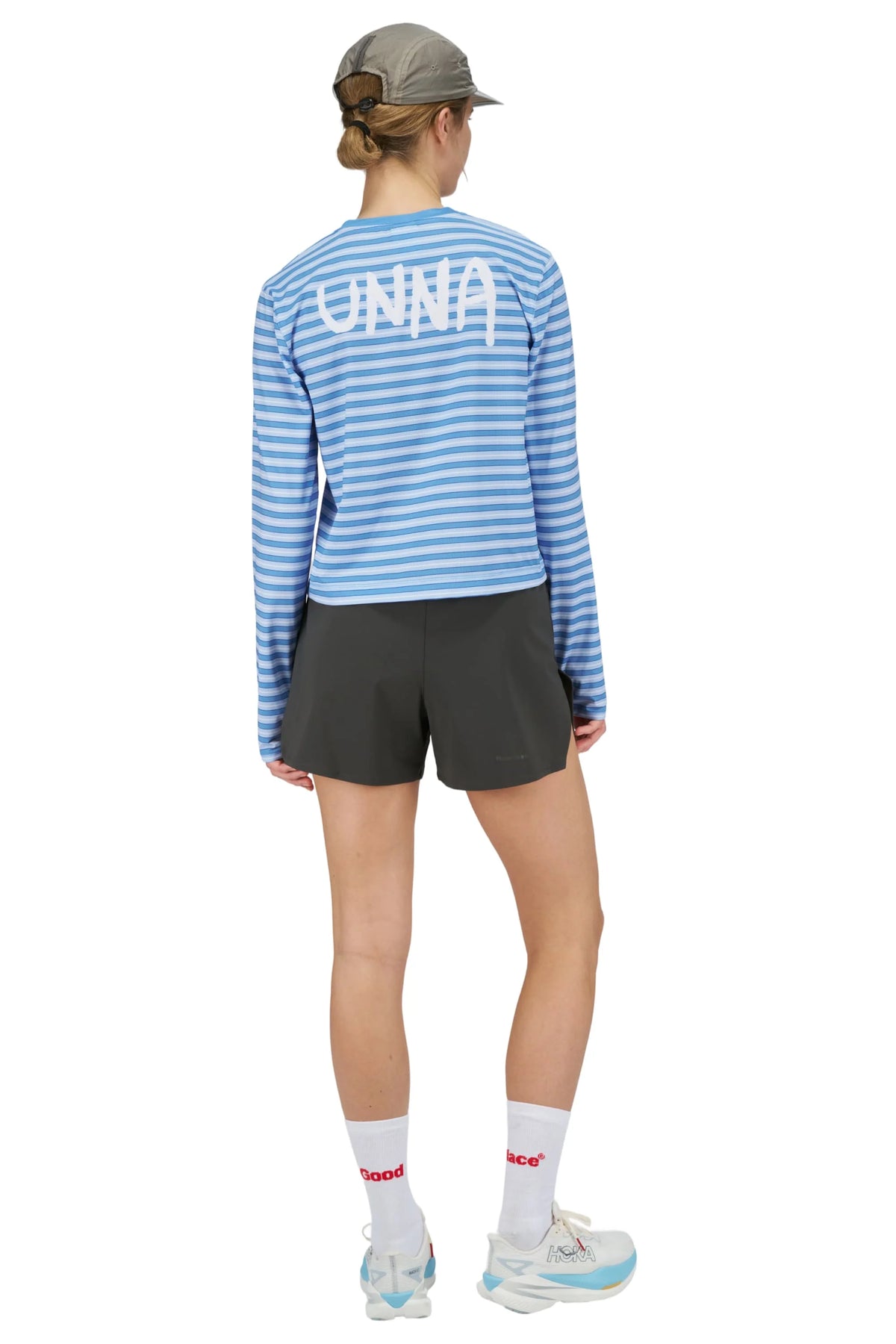 UNNA Striped W LS Tee - Business Blue