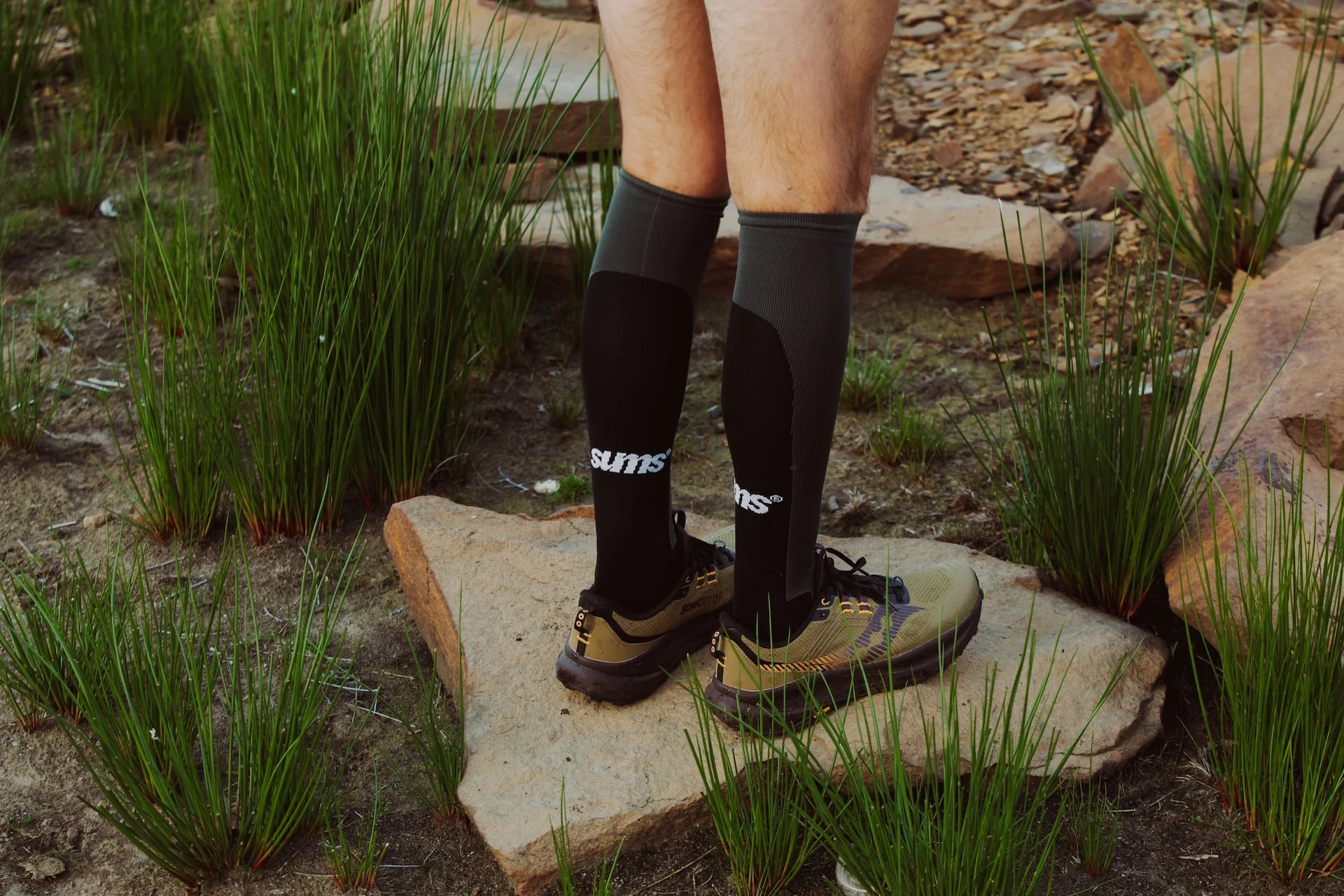 sums compression socks - black/grey