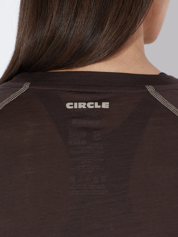 Circle Women's Aerowool Long-sleeve T-Shirt - Forest Bark