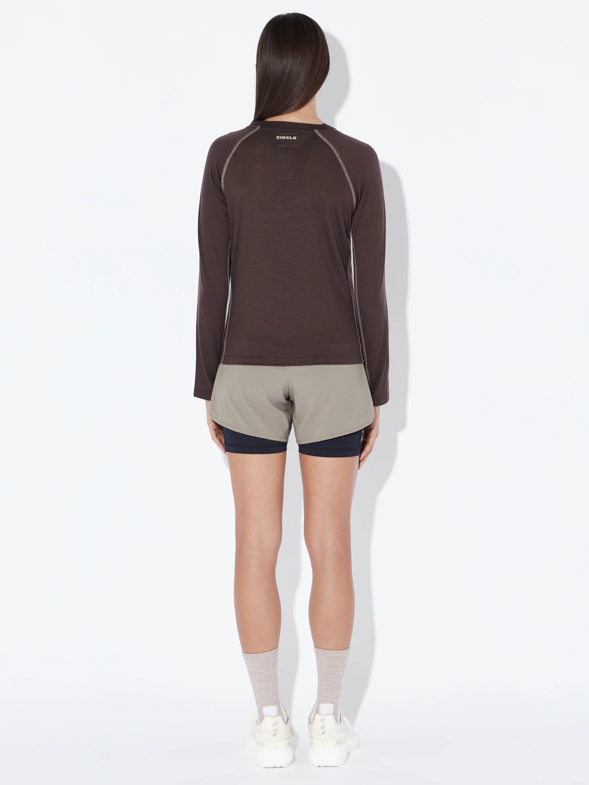 Circle Women's Aerowool Long-sleeve T-Shirt - Forest Bark