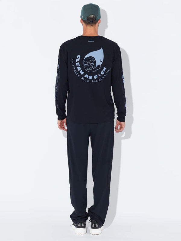 Circle Long Sleeve Clean As F*ck Tee - Black & Blue