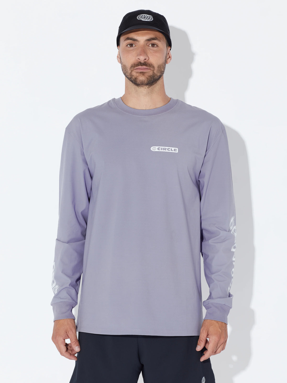 Circle Run Track Long Sleeve Shirt - Purple