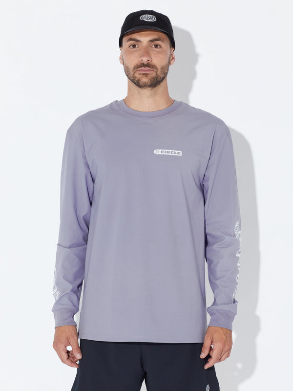 Circle Run Track Long Sleeve Shirt - Purple