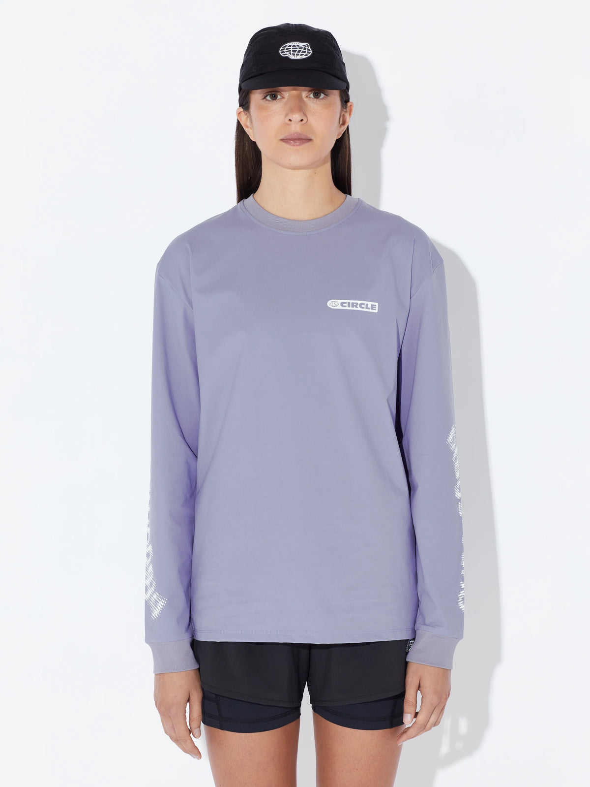 Circle Run Track Long Sleeve Shirt - Purple