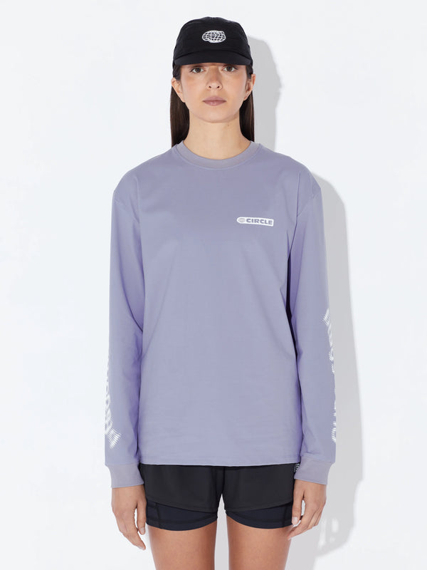 Circle Run Track Long Sleeve Shirt - Purple