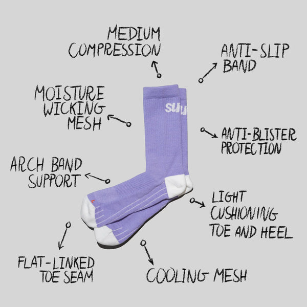 sums merino socks - lilac