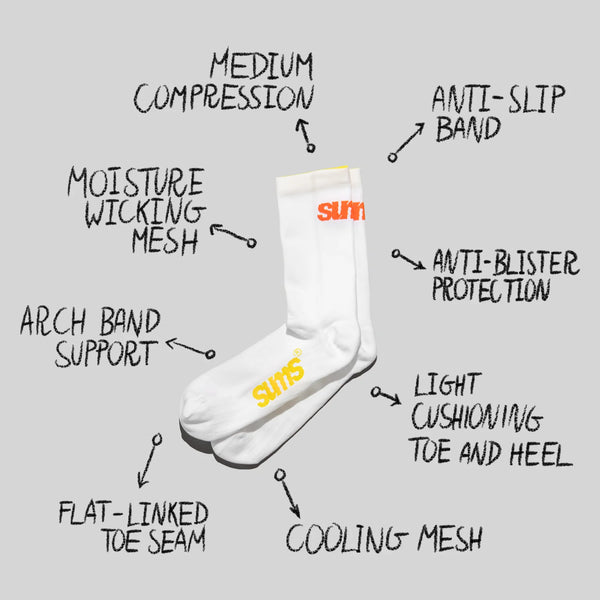 sums All Season Sock - White