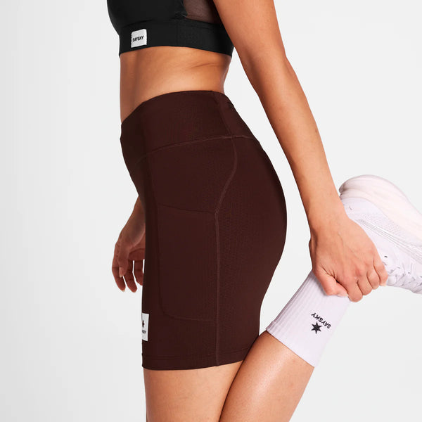 SAYSKY Women's Combat+ Short Tights 7" - Red