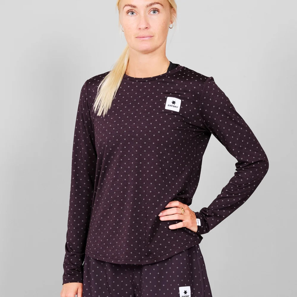SAYSKY Women's Reflective Pace Long Sleeve - Purple
