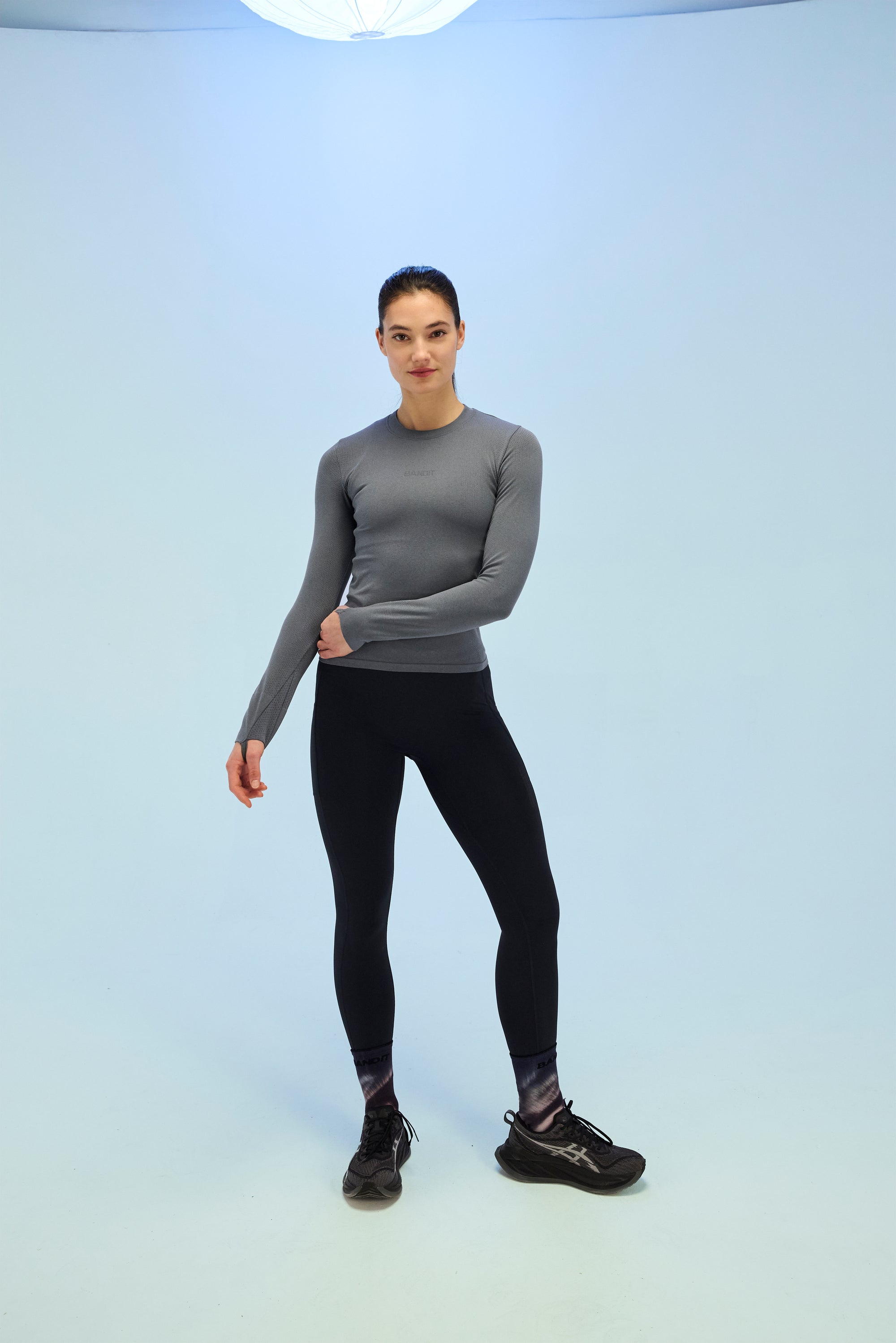 Bandit Women's Seamless Wool Blend Long Sleeve - Shadow