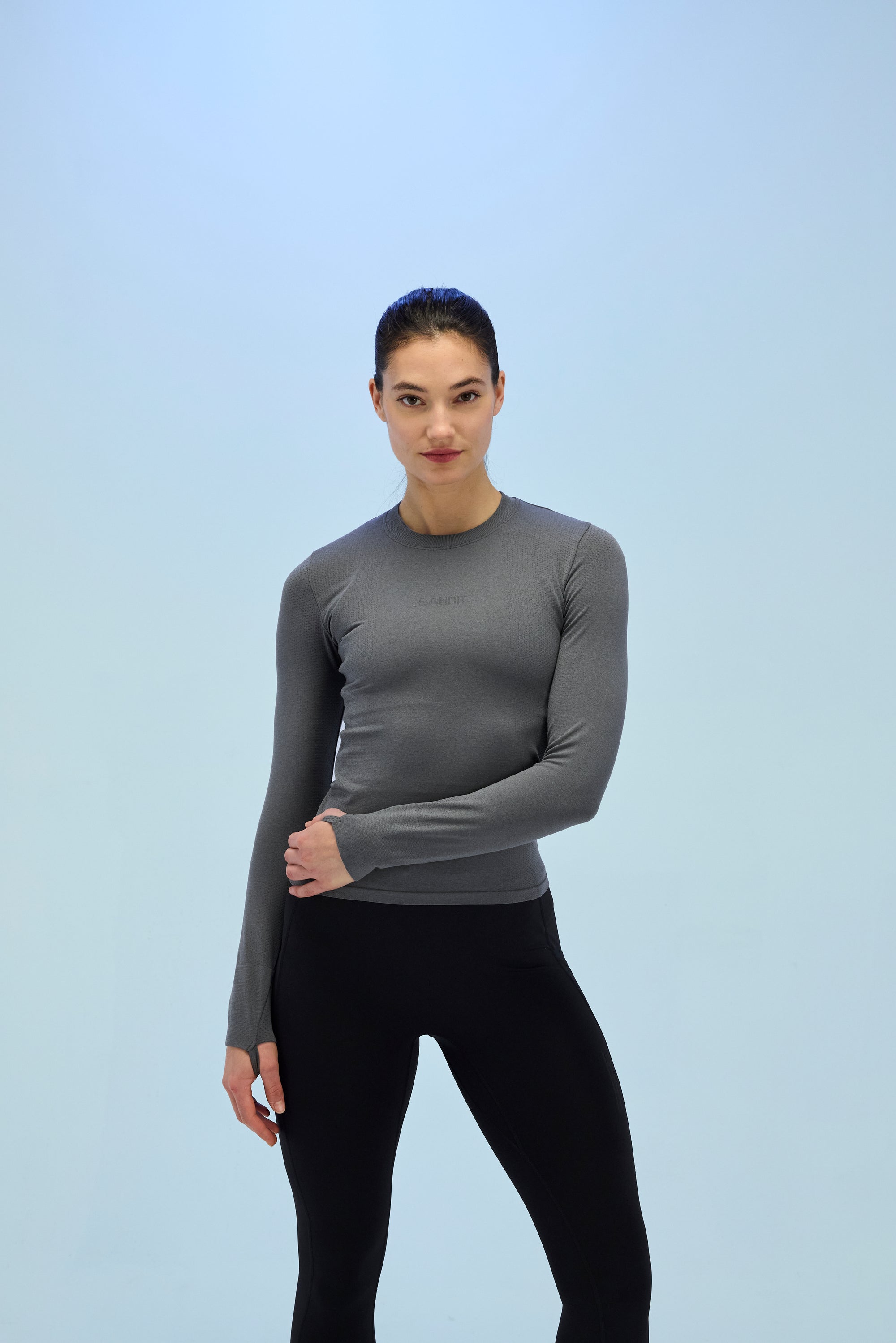 Bandit Women's Seamless Wool Blend Long Sleeve - Shadow