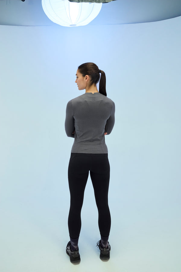 Bandit Women's Seamless Wool Blend Long Sleeve - Shadow