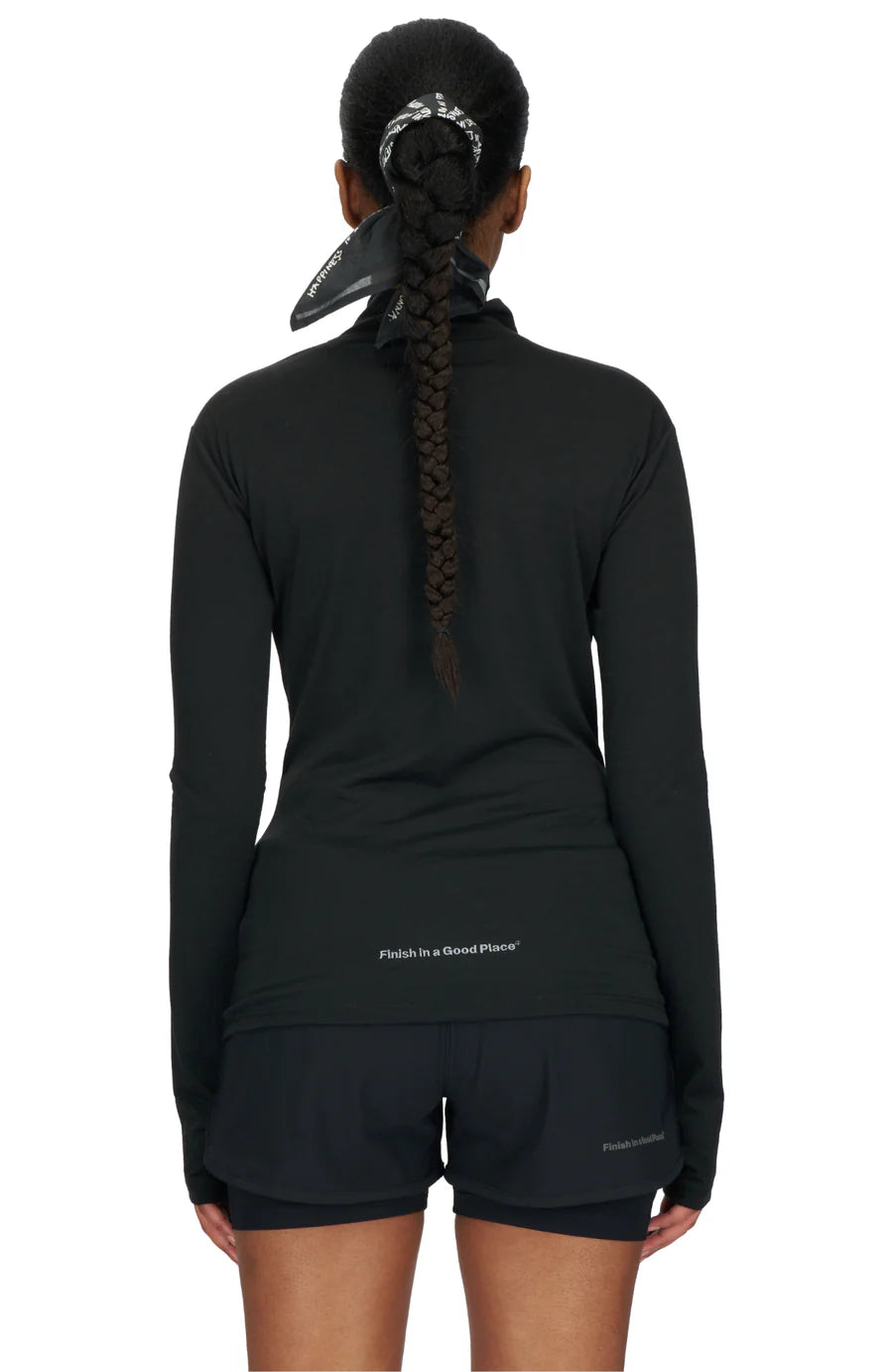 UNNA Women's ZIp Up Wool Layer - Black
