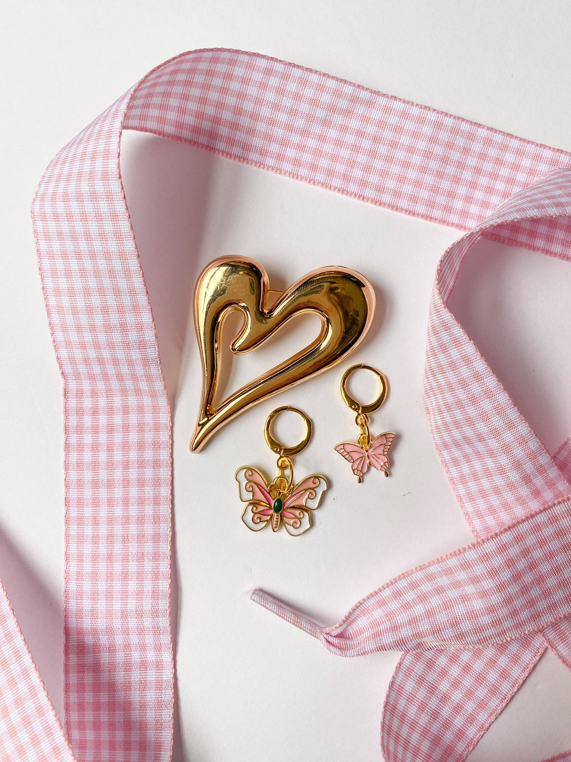 Leo + Lee Shoe Charm + Lace Sets - Gingham