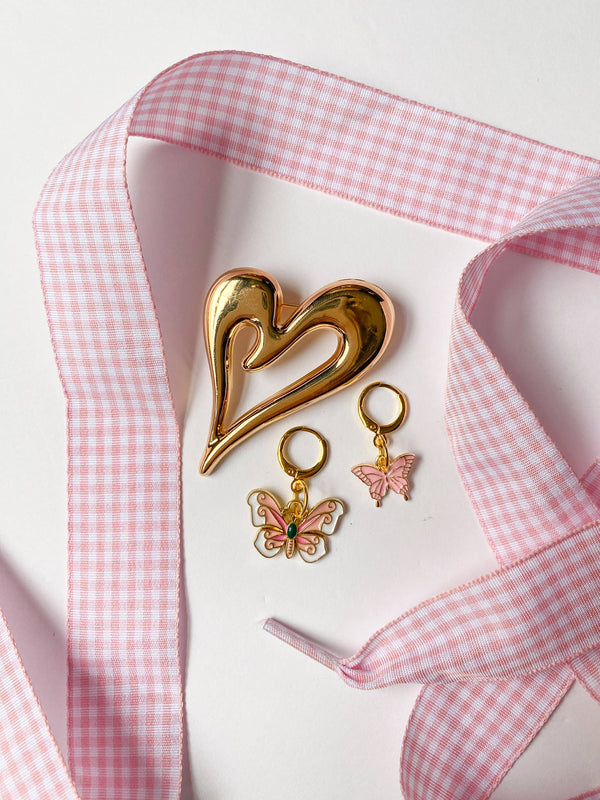 Leo + Lee Shoe Charm + Lace Sets - Gingham