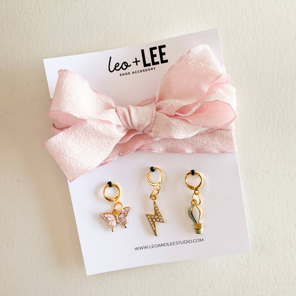 Leo + Lee Shoe Charm and Lace Sets