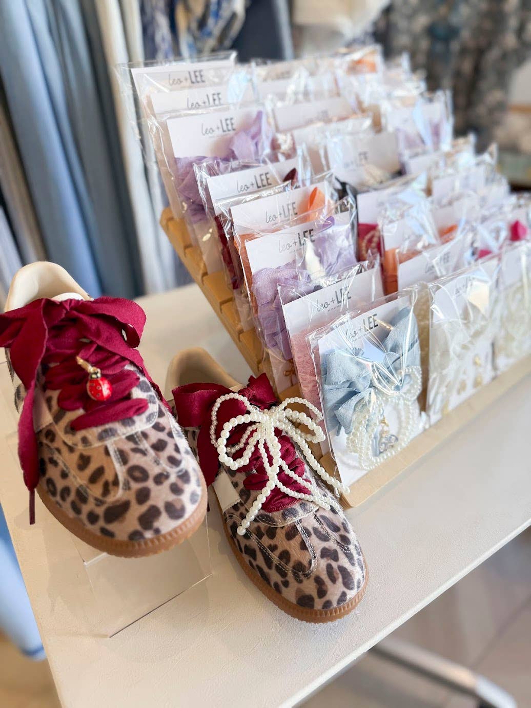 Leo + Lee Shoe Charm + Lace Sets - Gingham