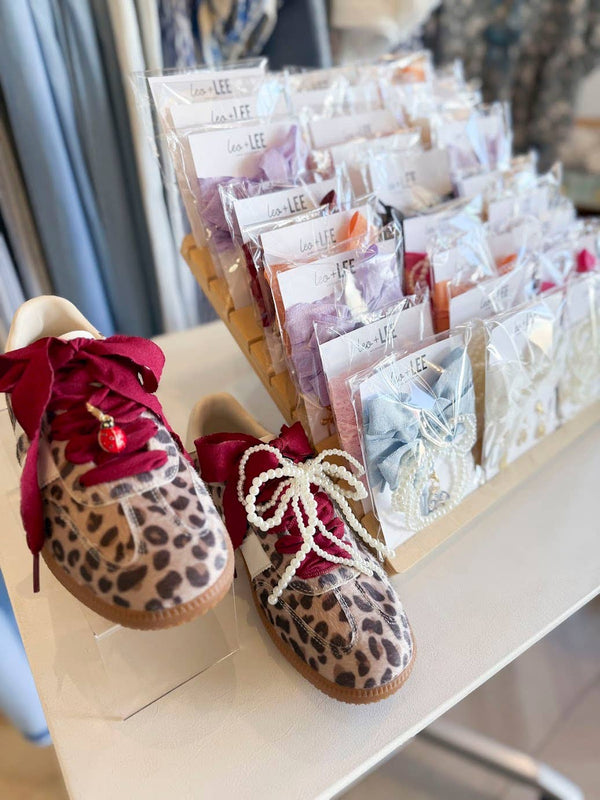 Leo + Lee Shoe Charm + Lace Sets - Gingham