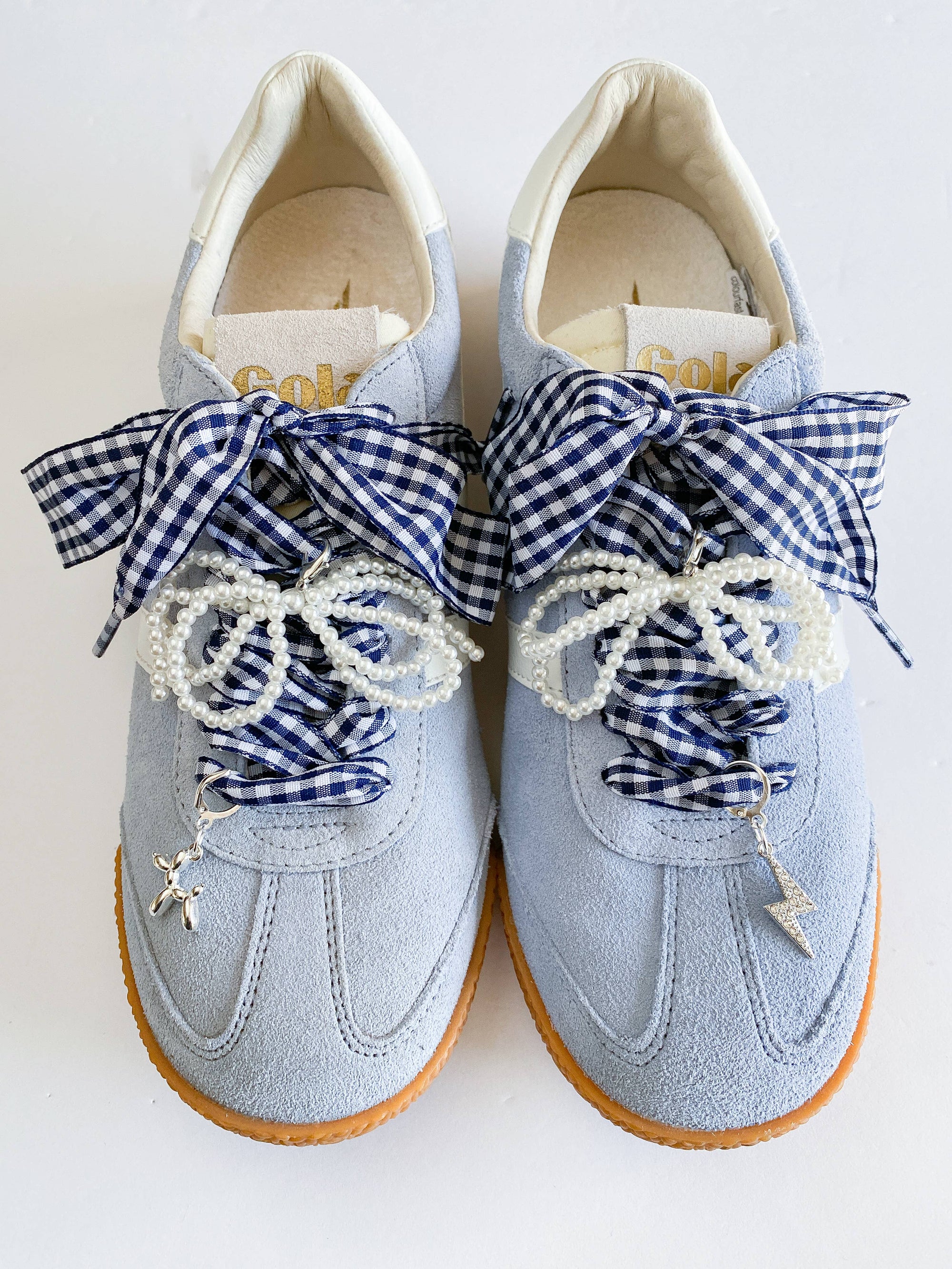 Gingham Shoe Charms and Lace Sets | Sneaker Charm Sets
