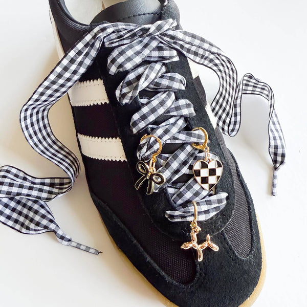 Gingham Shoe Charms and Lace Sets | Sneaker Charm Sets