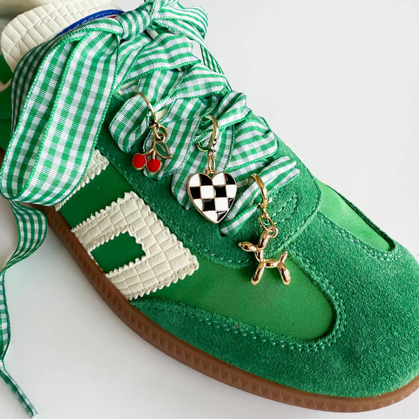 Gingham Shoe Charms and Lace Sets | Sneaker Charm Sets