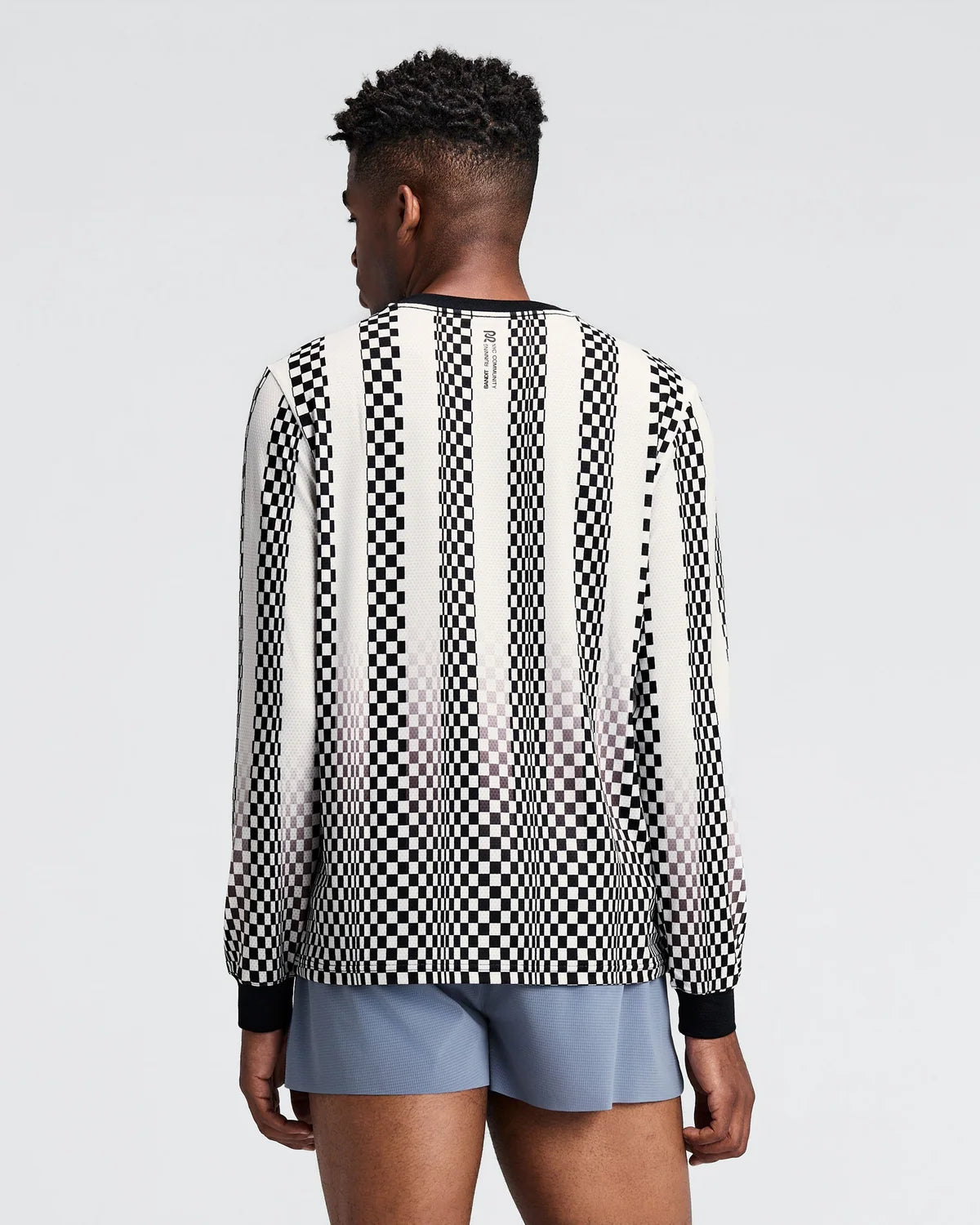 Bandit Men's Micromesh™ Long Sleeve - Checkerboard Stripe