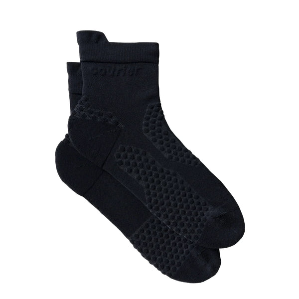 Courier - The HiFi Quarter Crew Sock - Black