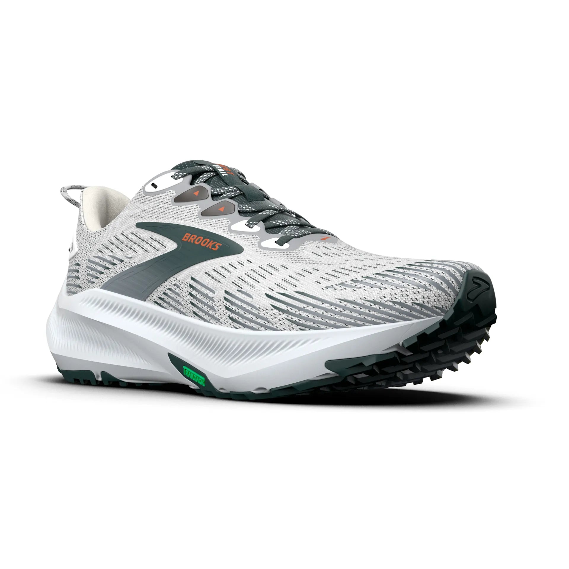 Brooks Men's Ghost Trail - White/Grey/Green