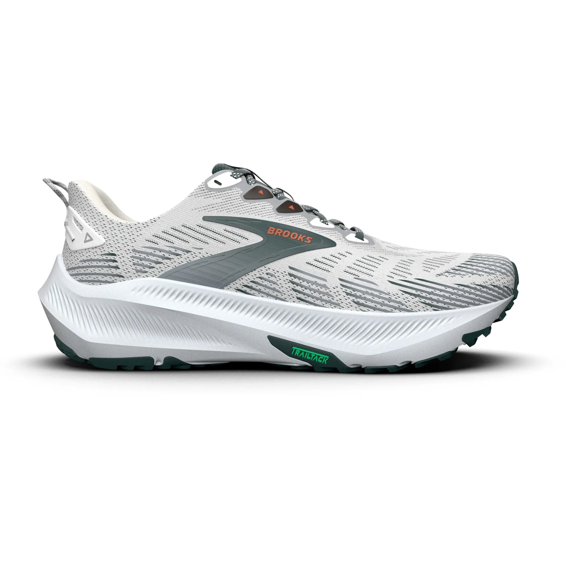Brooks Men's Ghost Trail - White/Grey/Green