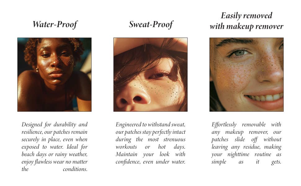 Fazit Gold Glitter Freckles Makeup Patches