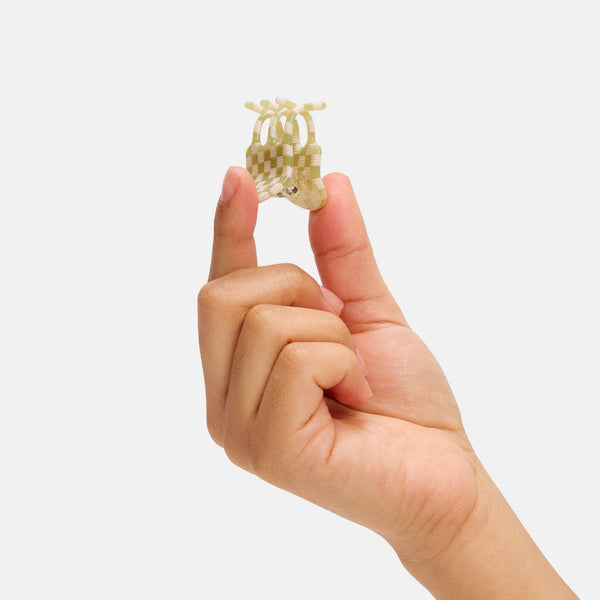 CHUNKS Mini Claw in Olive Check