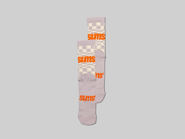 sums checkers socks - cream