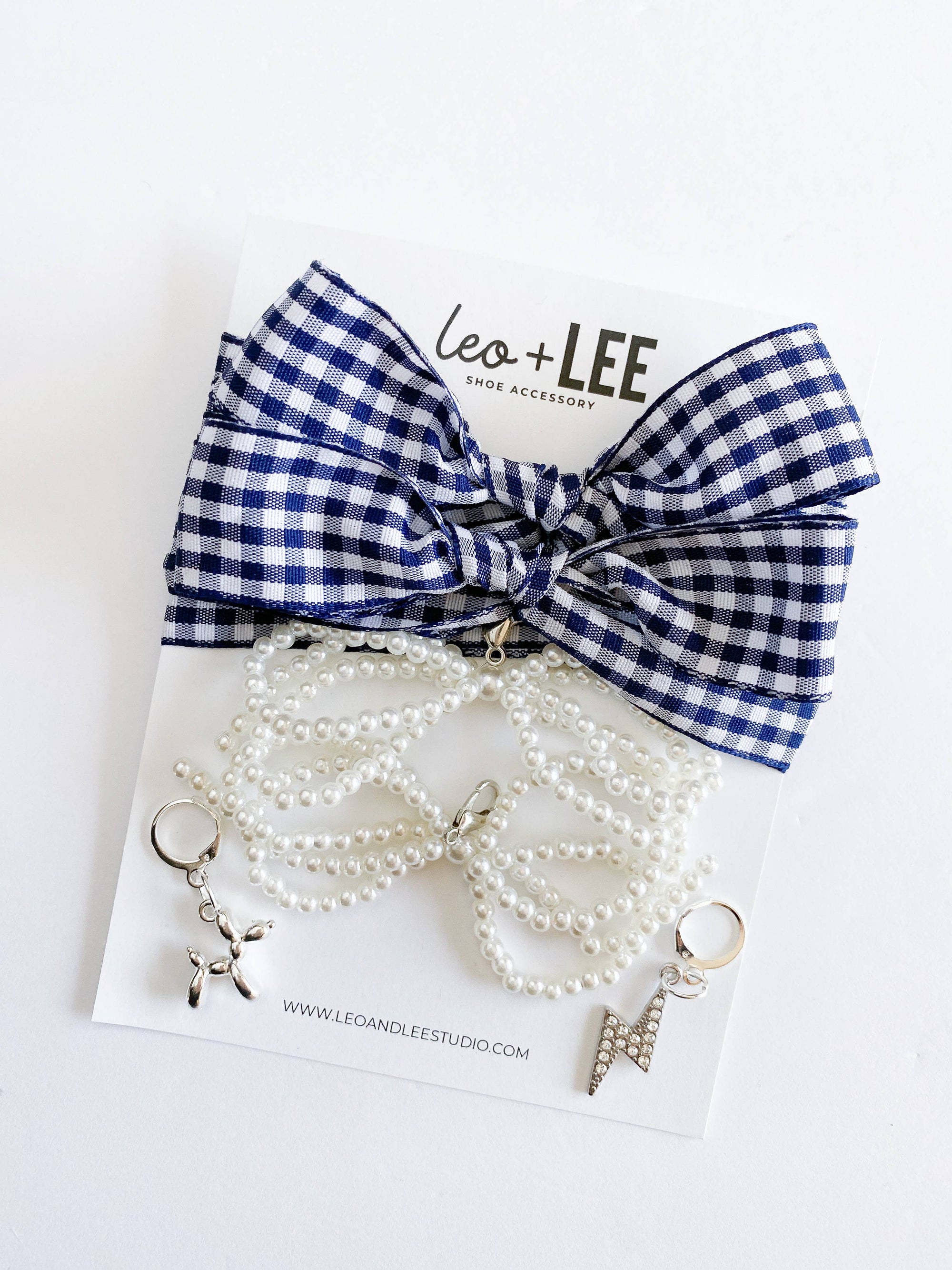 Gingham Shoe Charms and Lace Sets | Sneaker Charm Sets