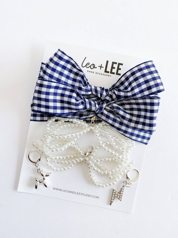 Gingham Shoe Charms and Lace Sets | Sneaker Charm Sets
