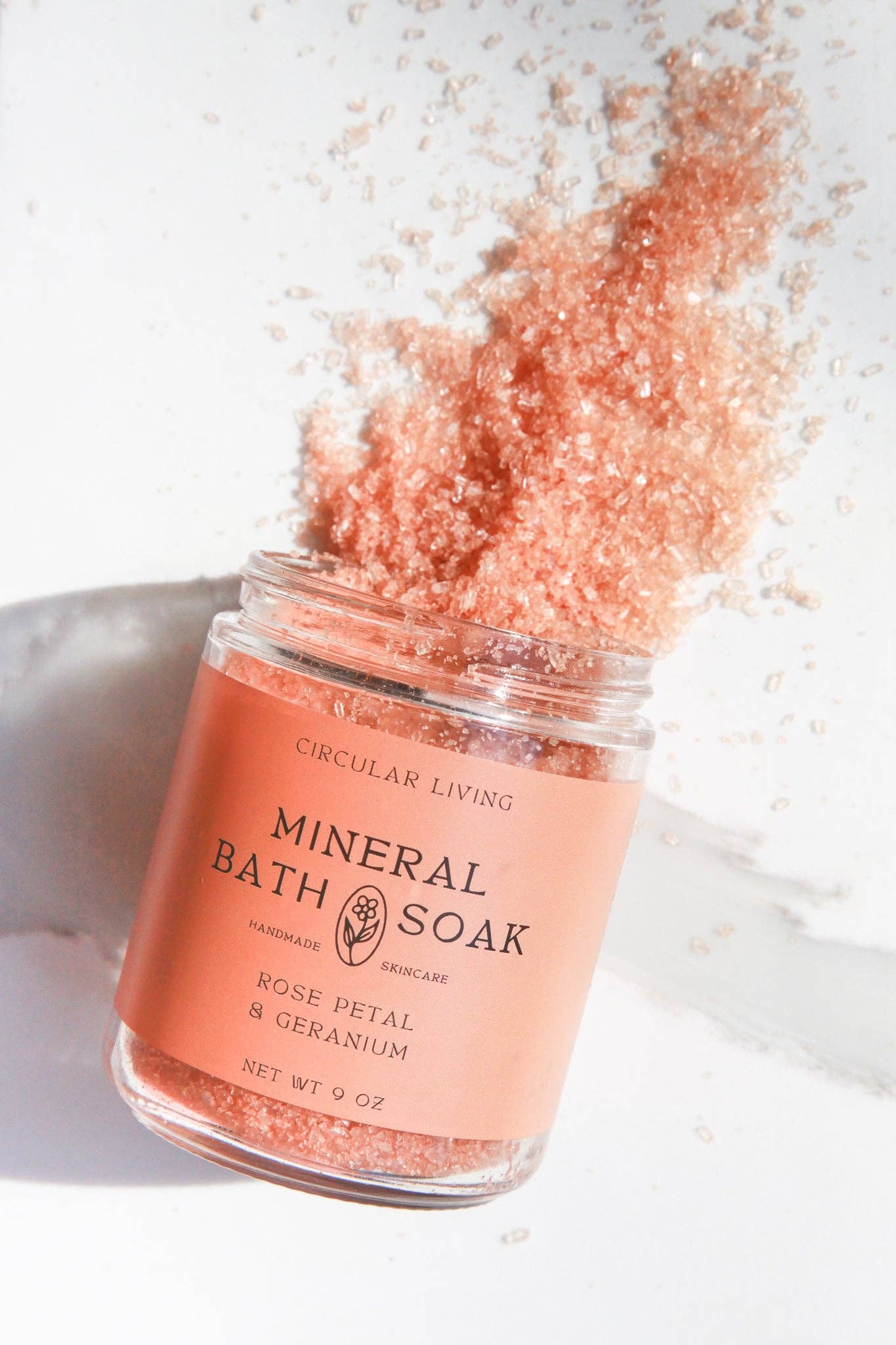 Circular Living Mineral Bath Soak, Rose Petal & Geranium